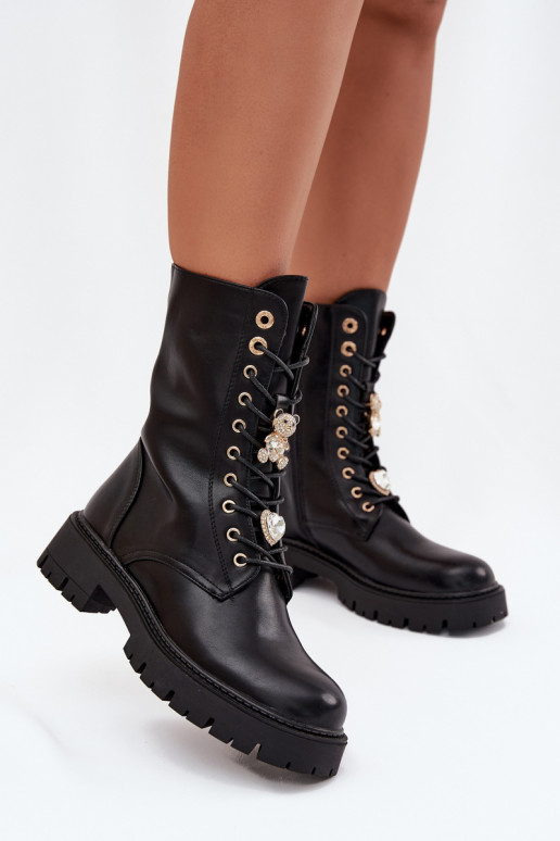 zābaki SieviešuPrzypinkami siltināti melnas krāsas Lomina