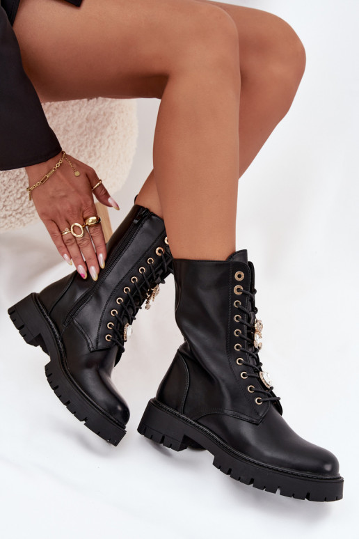 zābaki SieviešuPrzypinkami siltināti melnas krāsas Lomina