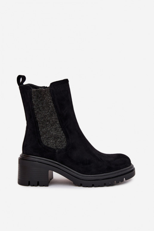 stilīgi puszābaki Sieviešu siltināti Klockā melnas krāsas Zoralia