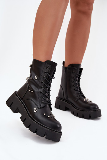 zābaki Sieviešu Ar rotājumiem siltināti melnas krāsas Lunea