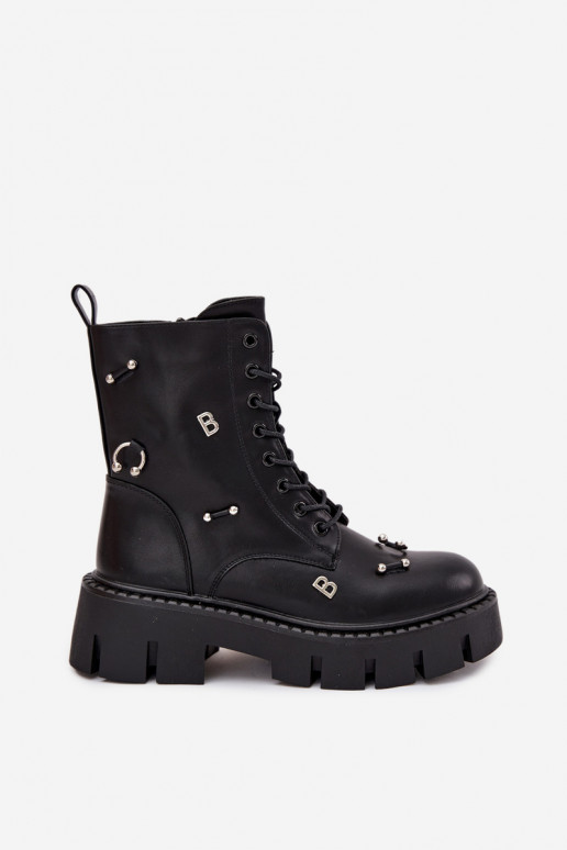 zābaki Sieviešu Ar rotājumiem siltināti melnas krāsas Lunea