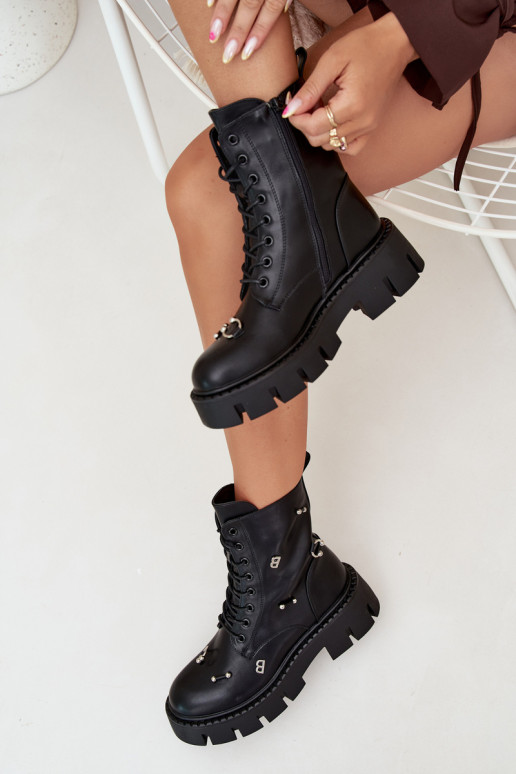 zābaki Sieviešu Ar rotājumiem siltināti melnas krāsas Lunea