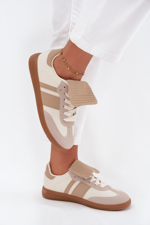 Zems Sneakers modeļa apavi SieviešuINyIniniętym Językiem smilšu krāsas Ardira