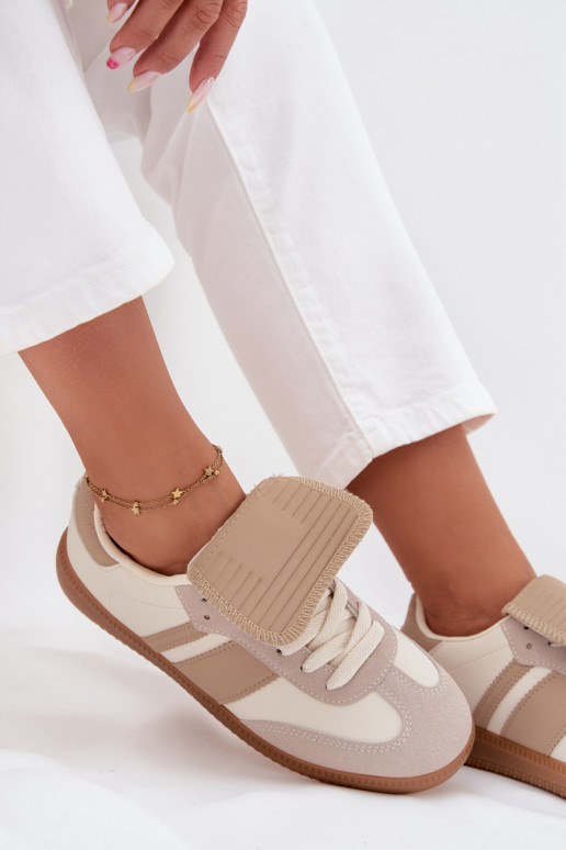 Zems Sneakers modeļa apavi SieviešuINyIniniętym Językiem smilšu krāsas Ardira