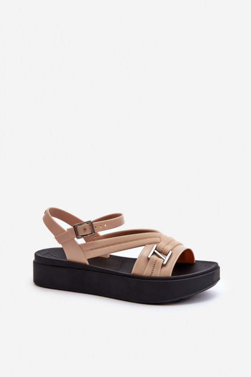 Smaržīgs Sieviešu basenes ar platformu ZAXY LL285063 smilšu krāsas