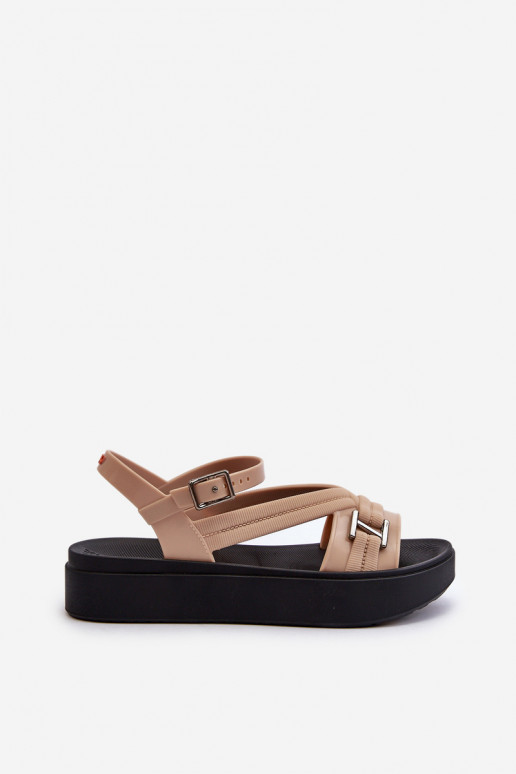 Smaržīgs Sieviešu basenes ar platformu ZAXY LL285063 smilšu krāsas