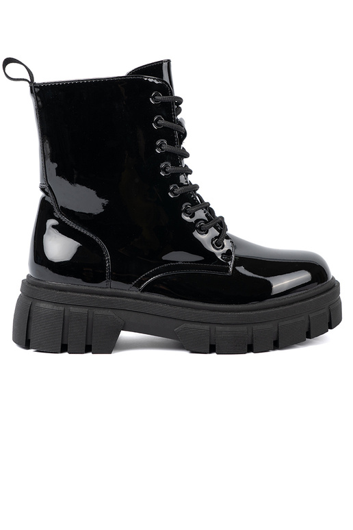 melnas krāsas lakots zābaki na masyInnej podeszInie