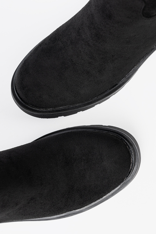 Stilīgs zābaki pie potītes z grubą, czarną podeszIną