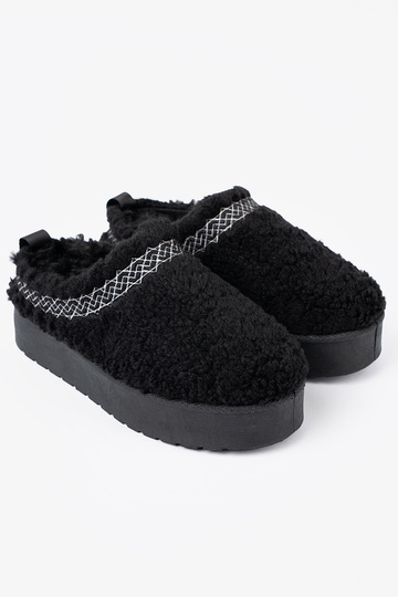 apavi a'la Sieviešu sniega zābaki In melna krāsam kolorze z ozdobnym haftem