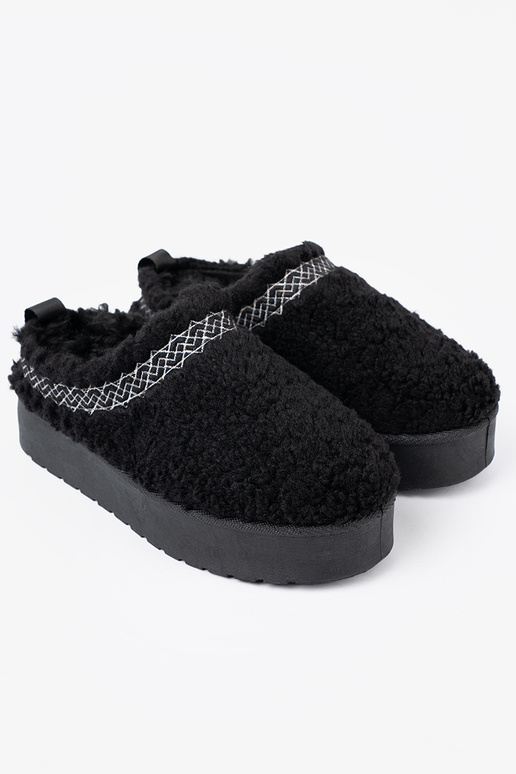 apavi a'la Sieviešu sniega zābaki In melna krāsam kolorze z ozdobnym haftem