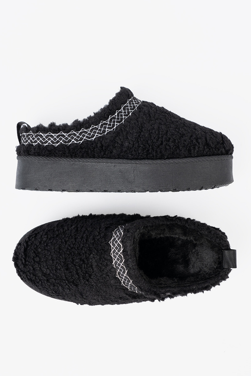 apavi a'la Sieviešu sniega zābaki In melna krāsam kolorze z ozdobnym haftem