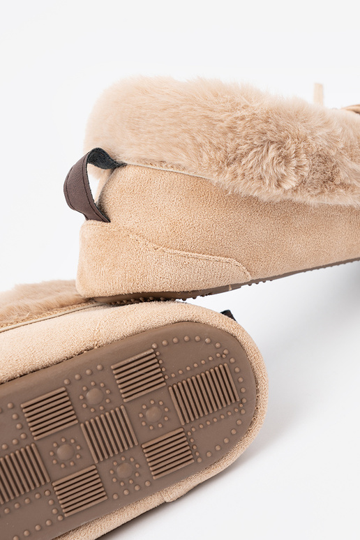 silti bēšs kapcie typu mokasīni ar loku