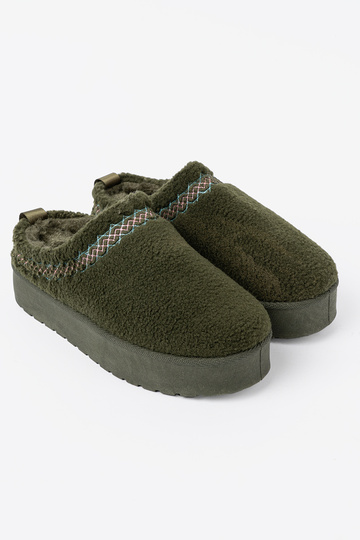 haki krāsas, miękkie Apavi a'la Sieviešu sniega zābaki bez pięty