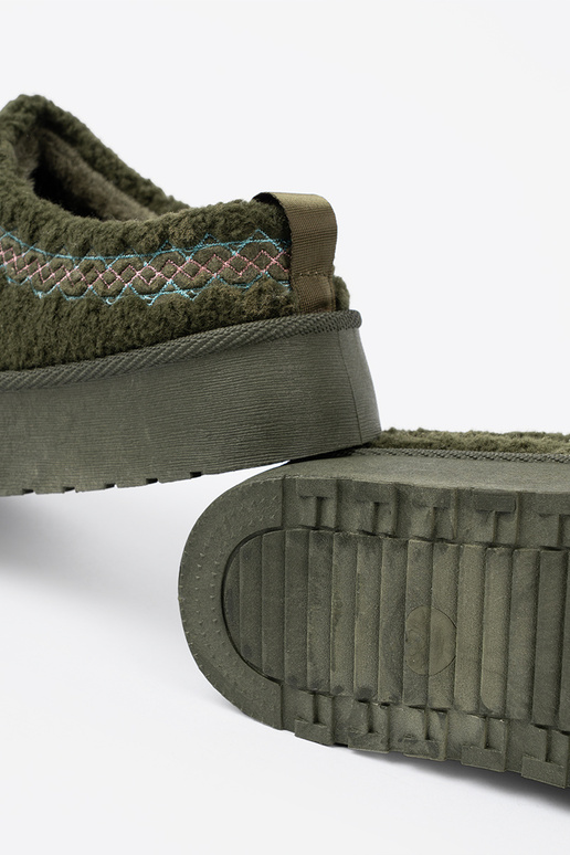 haki krāsas, miękkie Apavi a'la Sieviešu sniega zābaki bez pięty