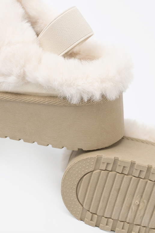 Zelta krāsas Apavi a'la Sieviešu sniega zābaki z balta krāsam kažokādas