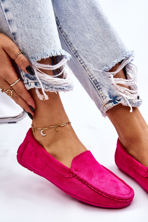 Zamšādas mokasīni Sieviešu rozā krāsas Morreno