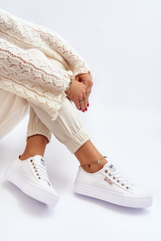 Sieviešu apavi ar platformu Lee Cooper LCW-24-31-2725 baltas krāsas