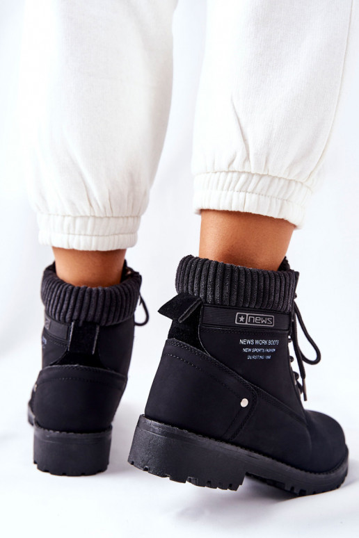 Sieviešu puszābaki melnas krāsas Grunders