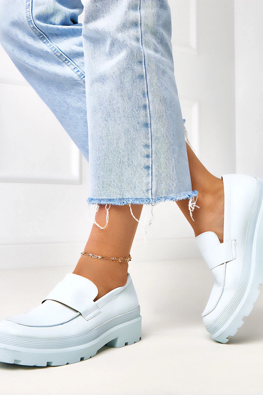 Zili mokasīni no mākslīgās ādas Seraphin