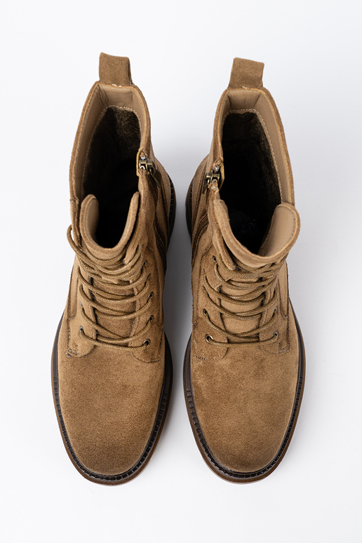 Klasiska modeļa zamšādas zābaki In odcieniu brązu