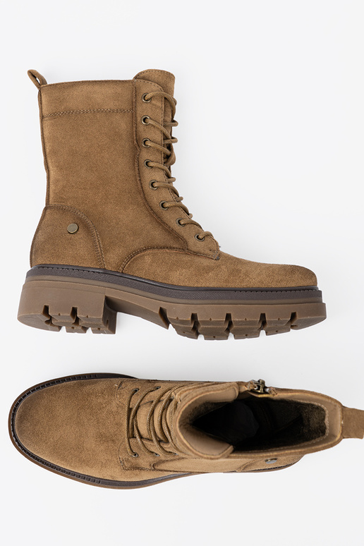 Klasiska modeļa zamšādas zābaki In odcieniu brązu