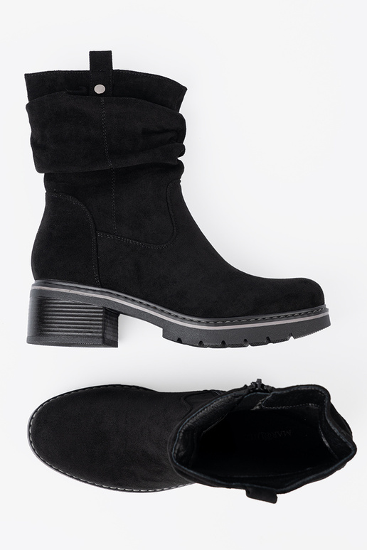 Sieviešu puszābaki Melnas krāsas z ozdobnym marszczeniem