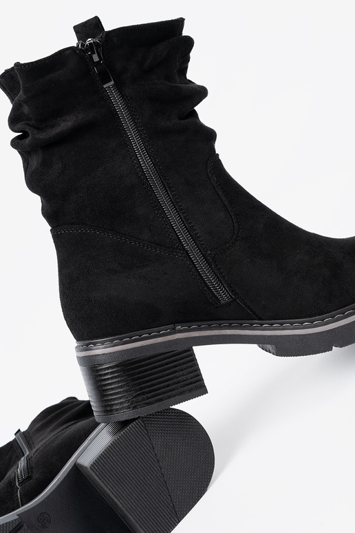 Sieviešu puszābaki Melnas krāsas z ozdobnym marszczeniem