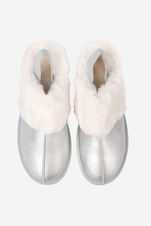 Sudraba krāsas Sieviešu sniega zābaki ar kažokādu i platformą