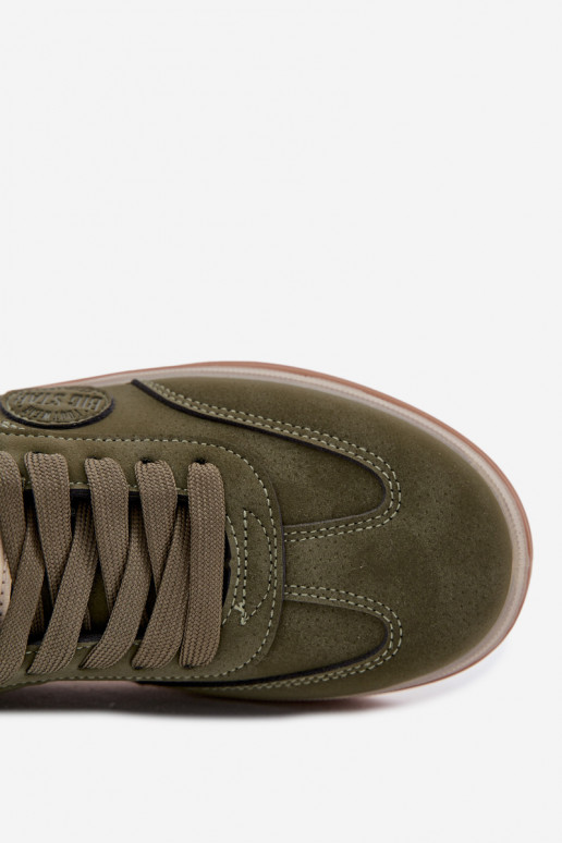 Sneakers modeļa apavi Vīriešiem Zems Big Star SS174022 HI-POLY SYSTEM Haki krāsas