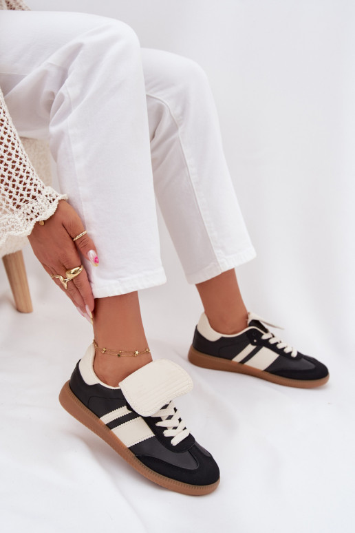 Zems Sneakers modeļa apavi SieviešuINyIniniętym Językiem melnas krāsas Ardira