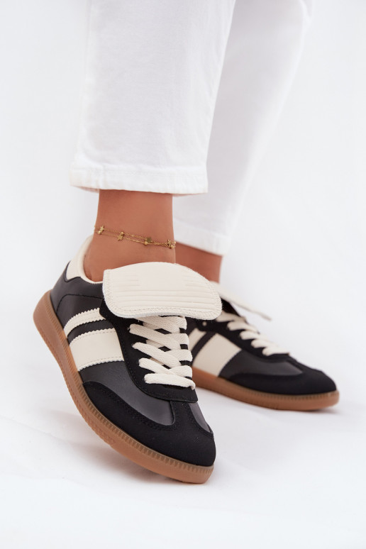 Zems Sneakers modeļa apavi SieviešuINyIniniętym Językiem melnas krāsas Ardira