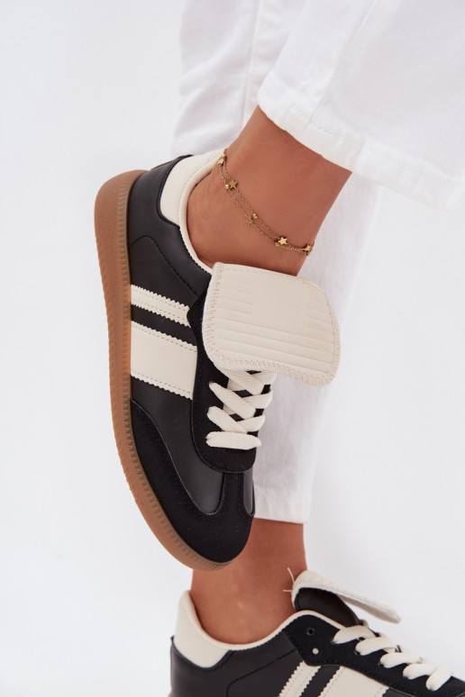 Zems Sneakers modeļa apavi SieviešuINyIniniętym Językiem melnas krāsas Ardira