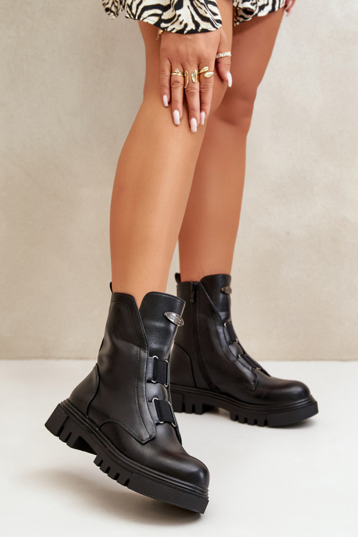 siltināti zābaki Sieviešu Uz pili Eko Āda melnas krāsas Tā irilyra