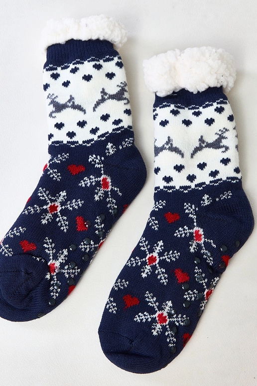 Tumši zilu un balto zeķu komplekts ar...