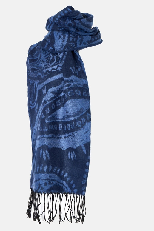 Melni-brūns šalle ar ziediem Colonie