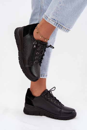 Āda apavi Sieviešu Uz Ķīļa Vinceza 39964 melnas krāsas