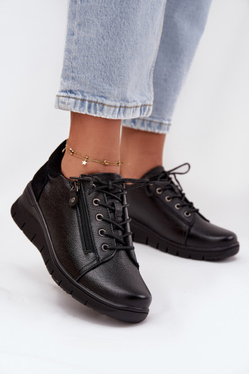 Āda apavi Sieviešu Uz Ķīļa Vinceza 39964 melnas krāsas 2