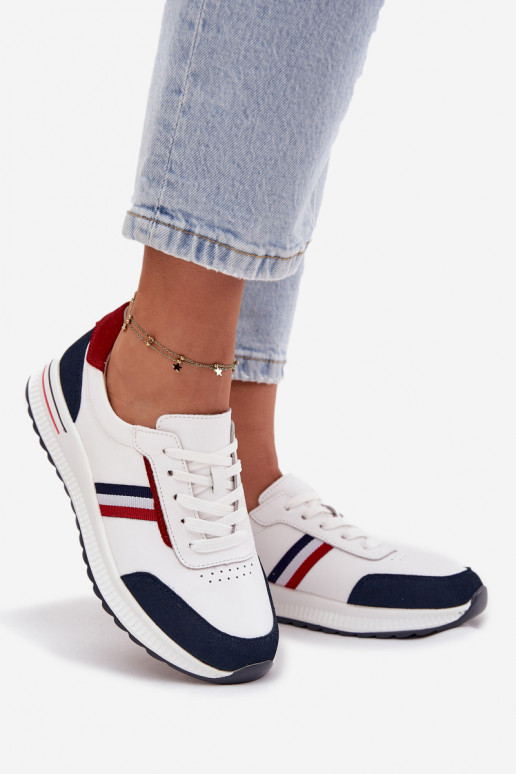 sporta apavi Āda Sieviešu Baltas-tumši zilas krāsas Lorvessa