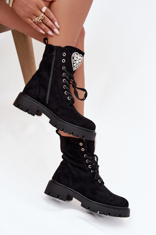 zābaki Sieviešu ar mirdzošiem spīdumiem Ieslēgts Języku melnas krāsas Rosira zābaki Sieviešu ar mirdzošiem spīdumiem Ieslēgts Języku melnas krāsas Rosira