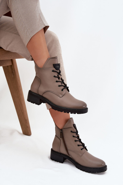 siltināti Sieviešu puszābaki Klockā Vinceza 58609 Pelēkas krāsas