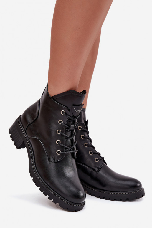 siltināti Sieviešu puszābaki Klockā Vinceza 58609 melnas krāsas