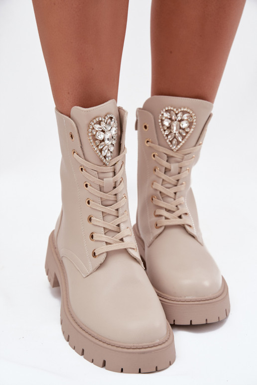 zābaki Sieviešu ar mirdzošiem spīdumiem Ieslēgts Języku Ziloņkaula krāsas Rosira