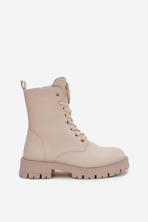 zābaki Sieviešu ar mirdzošiem spīdumiem Ieslēgts Języku Ziloņkaula krāsas Rosira