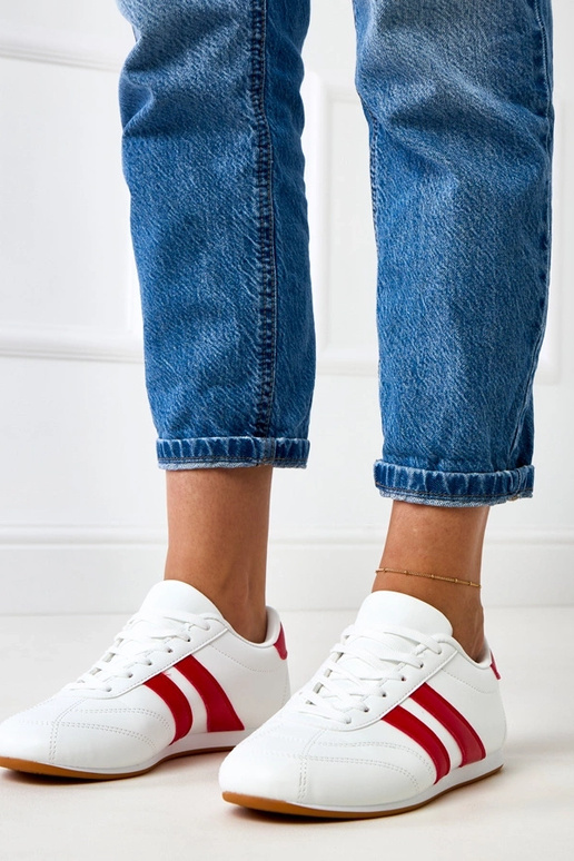 Baltie tenisa stila sporta apavi ar... Baltie tenisa stila sporta apavi ar...