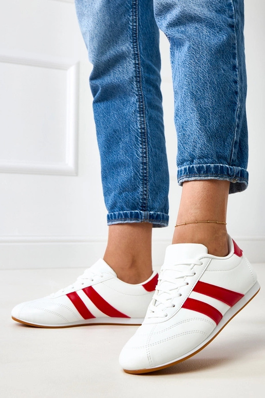 Baltie tenisa stila sporta apavi ar... Baltie tenisa stila sporta apavi ar...