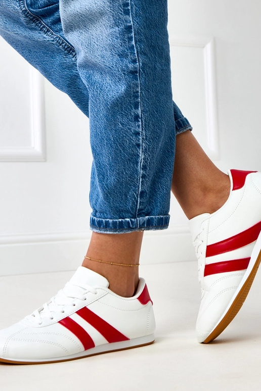 Baltie tenisa stila sporta apavi ar... Baltie tenisa stila sporta apavi ar...