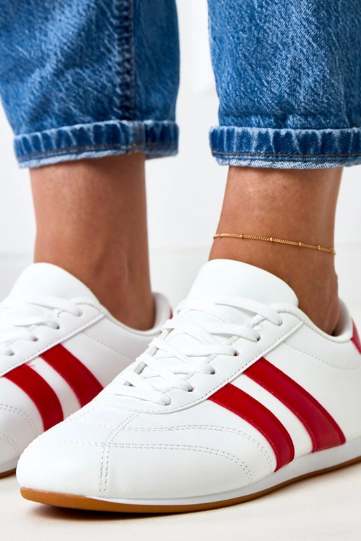 Baltie tenisa stila sporta apavi ar... Baltie tenisa stila sporta apavi ar...