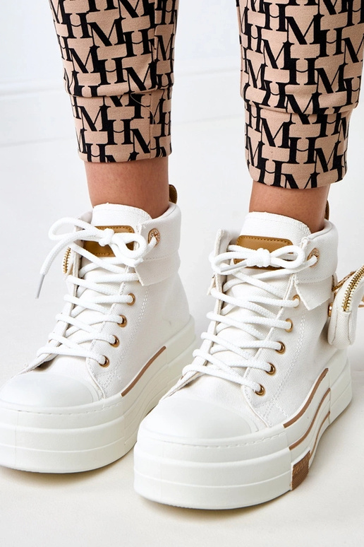 Baltie augstie sporta apavi uz...