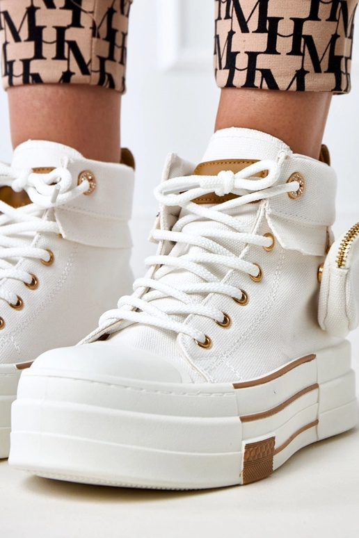 Baltie augstie sporta apavi uz...