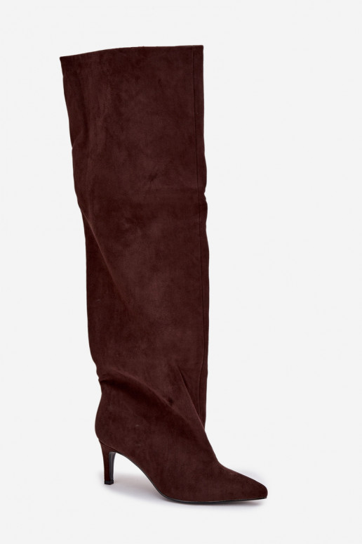 sieviešu garie zābaki ar papēdi Paslīdēt uz CzekoladoIne Tā irvilla